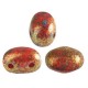 Les perles par Puca® Samos beads Opaque light coral gold spotted 93400/65322